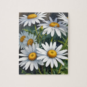 Daisies Bloemenbos Elegante Waterverf Legpuzzel