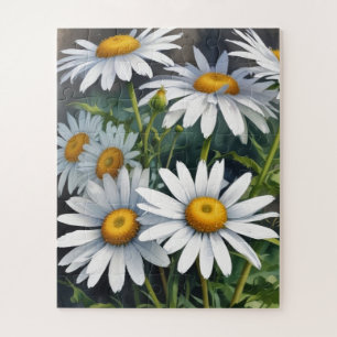 Daisies Bloemenbos Elegante Waterverf Legpuzzel