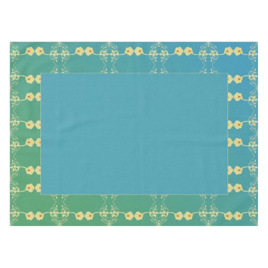 Daisies & Blue Tablecloth Tafelkleed (Voorkant (Horizontaal))