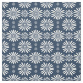 Daisies Blue White Pattern Stof (Swatch)
