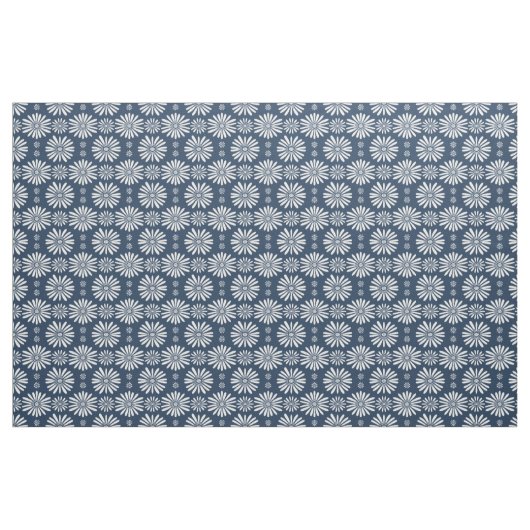 Daisies Blue White Pattern Stof (Fat Quarter)