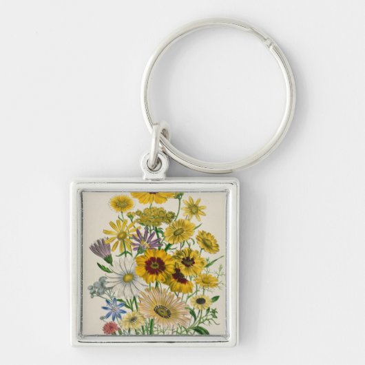 Daisies, bord 31 van 'De Dames' Sleutelhanger (Voorkant)
