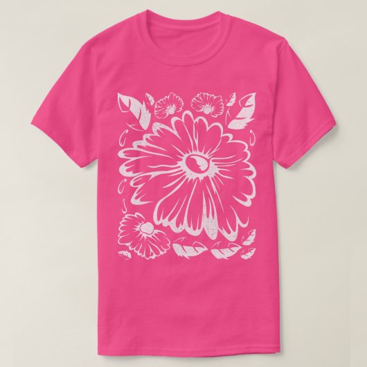 Daisies Botanische Natuur Gardener Floral Daisy Fl T-shirt (Design voorkant)