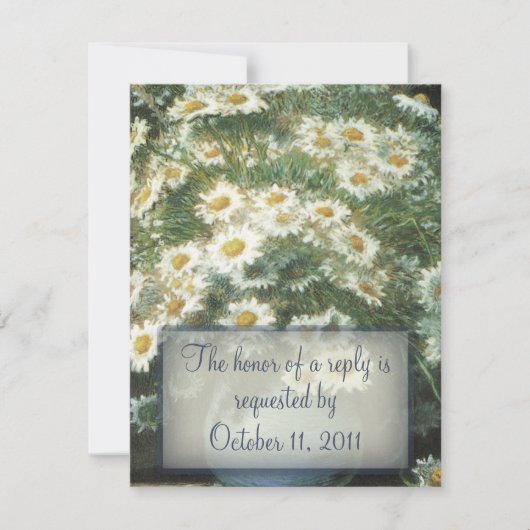Daisies Bouquet Wedding RSVP Reply Card (Voorkant)