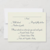 Daisies Bouquet Wedding RSVP Reply Card (Achterkant)