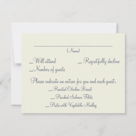 Daisies Bouquet Wedding RSVP Reply Card (Achterkant)