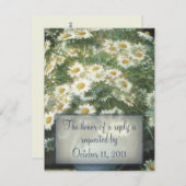 Daisies Bouquet Wedding RSVP Reply Card (Voorkant / Achterkant)