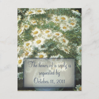 Daisies Bouquet Wedding RSVP Reply Card Kaartje