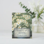 Daisies Bouquet Wedding RSVP Reply Card Kaartje (Staand voorkant)