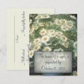 Daisies Bouquet Wedding RSVP Reply Card Kaartje (Voorkant / Achterkant)