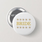 Daisies Bride Ronde Button 5,7 Cm (Voorkant /achterkant)