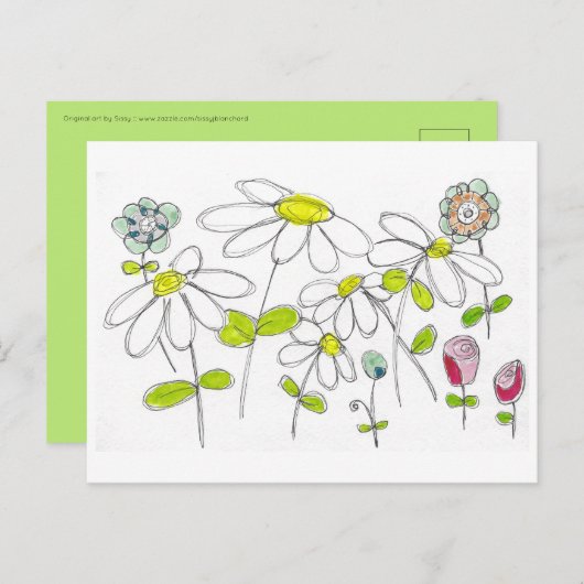Daisies Briefkaart (Voorkant / Achterkant)