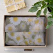 Daisies Bunch White Print Floral Decoupage Tissuepapier (Geschenk)