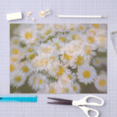 Daisies Bunch White Print Floral Decoupage Tissuepapier (Craft)