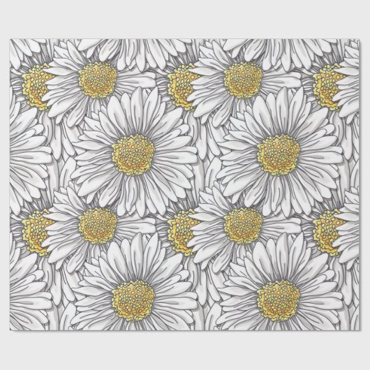 Daisies Cadeaupapier (Vlak)