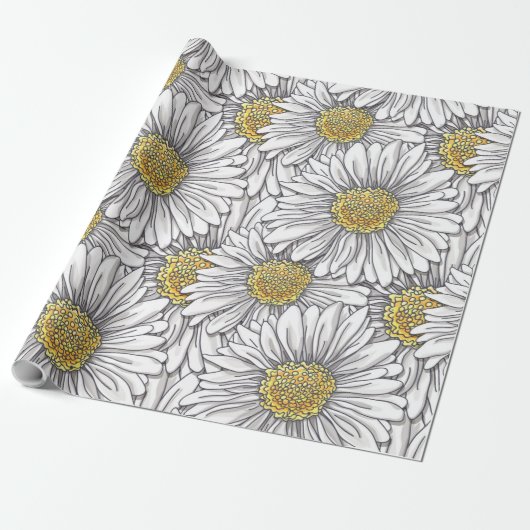 Daisies Cadeaupapier (Uitgerold)