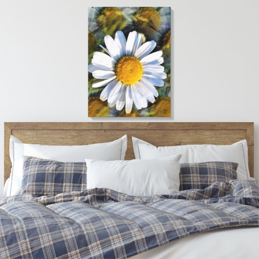 DAISIES CANVAS AFDRUK (Insitu (Slaapkamer))