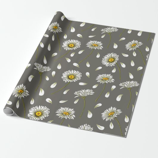 Daisies-chic-patroon Cadeaupapier (Uitgerold)