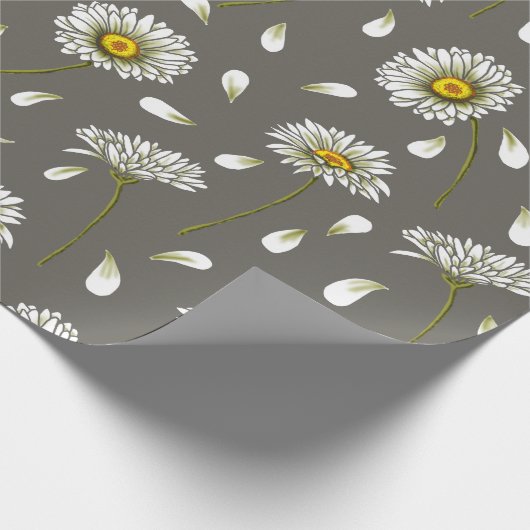 Daisies-chic-patroon Cadeaupapier (Hoek)
