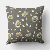 Daisies-chic-patroon Kussen (Achterkant)