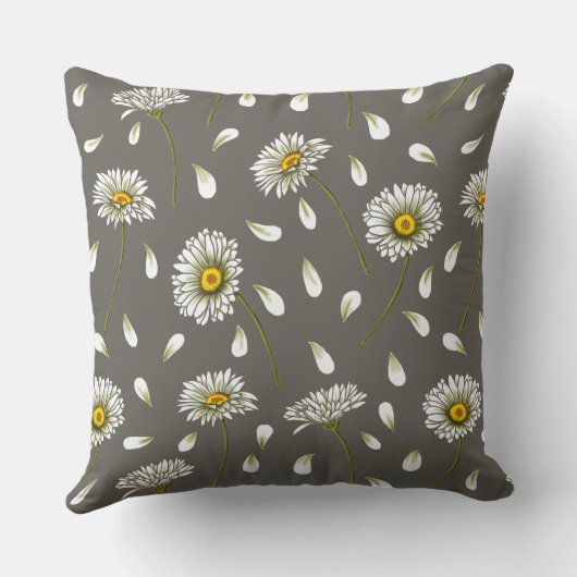 Daisies-chic-patroon Kussen (Achterkant)