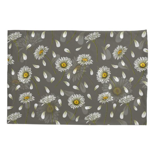 Daisies-chic-patroon Kussensloop (Achterkant-Links)
