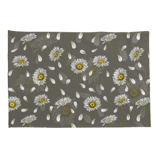 Daisies-chic-patroon Kussensloop (Achterkant-Rechts)