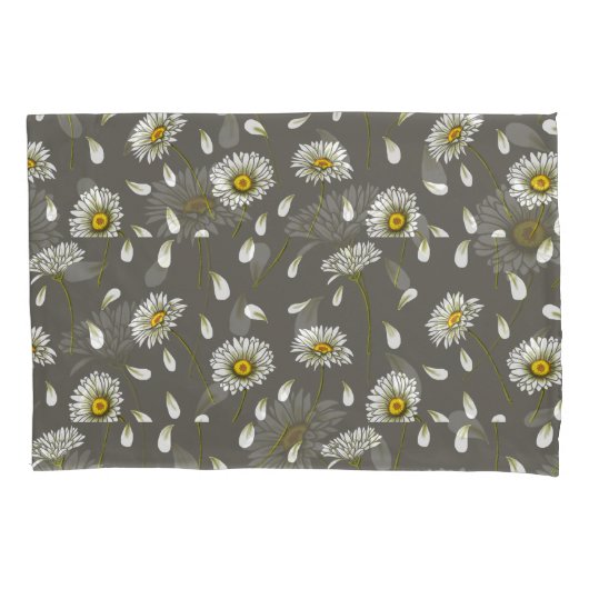 Daisies-chic-patroon Kussensloop (Voorkant-Links)