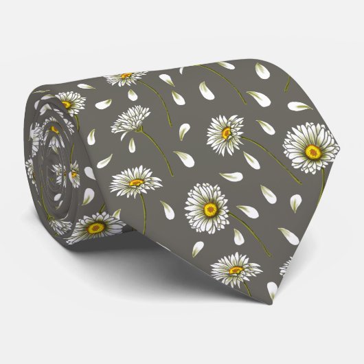 Daisies-chic-patroon Stropdas (Opgerold)