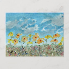 Daisies & Clouds Briefkaart