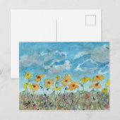 Daisies & Clouds Briefkaart (Voorkant / Achterkant)