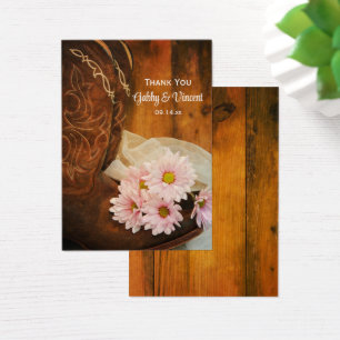 Daisies Cowboy Boots Country Wedding Favor Tags Visitekaartjes