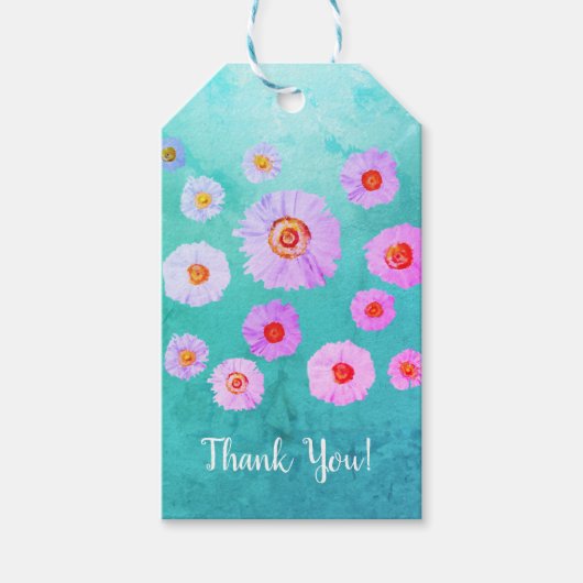 Daisies Custom Gift Label Cadeaulabel (Voorkant)