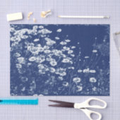 Daisies - Cyanotype-effect Tissuepapier (Craft)