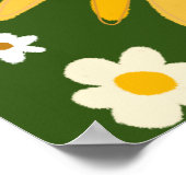 Daisies Daisy Flowers Retro Art Poster (Hoek)