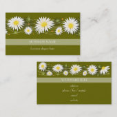 Daisies Dark Background Business Visitekaartje (Voorkant / Achterkant)