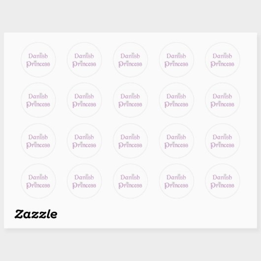 Daisies Deense prinses Ronde Sticker (Vel)