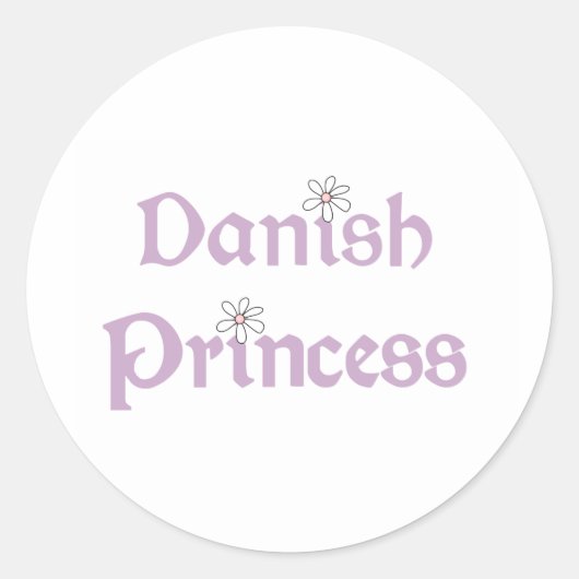 Daisies Deense prinses Ronde Sticker (Voorkant)