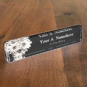 Daisies Desk Naambordje (Zijkant)