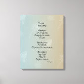 Daisies Dream Poem Canvas Afdruk (Voorkant)