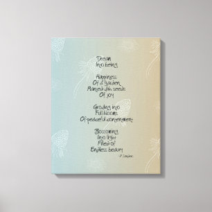 Daisies Dream Poem Canvas Afdruk