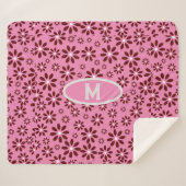 Daisies Eenvoudig Stijlvol Modern Sherpa Deken (Voorkant (horizontaal))