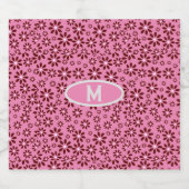 Daisies Eenvoudig Stijlvol Modern Sparkling Wijnetiket (Enkel label)