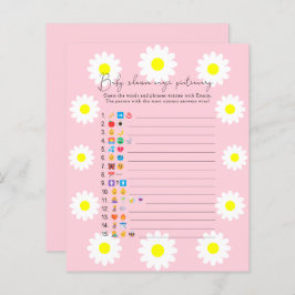 Daisies - Emoji afbeelding game baby shower