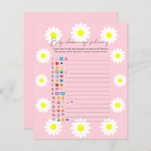Daisies - Emoji afbeelding game baby shower