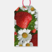 Daisies en aardbeien cadeaulabel (Achterkant)