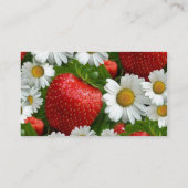 Daisies en aardbeien visitekaartje (Achterkant)
