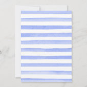 Daisies en Blauwe Bloemen Hart Krans Bruiloft Kaart (Achterkant)