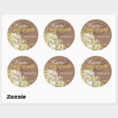 Daisies en Burlap Wedding Label (Vel)