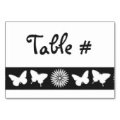 Daisies en Butterflies in Black Table Kaart (Achterkant)